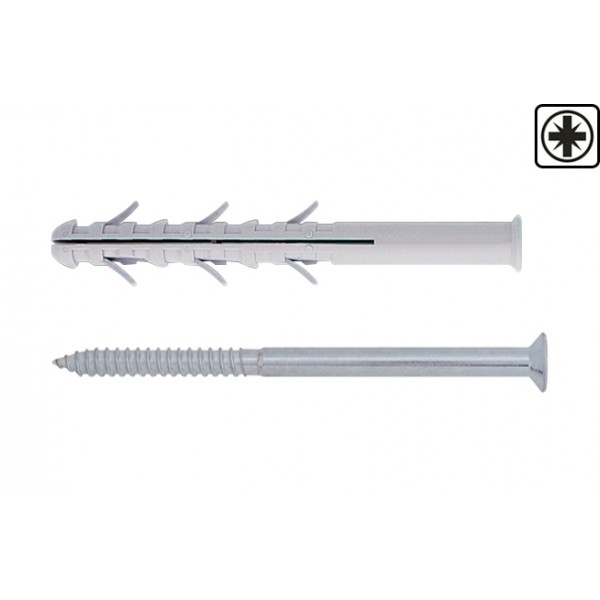 Tup3 tassello prol. d. 10 x 80 mm c/vite tsp pz