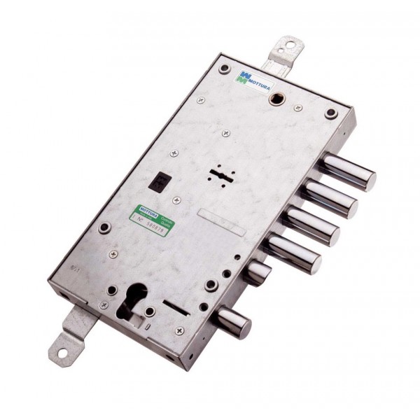 Serratura di sicurezza Mottura 54597DL2835 doppia ad applicare triplice plurisistema per porte blindate