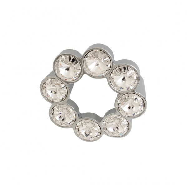 Pomolo in zama int.32mm. cromo lucido swar.