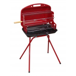 Barbecue a carbone Pegaso 48x33x62 cm nero e rosso