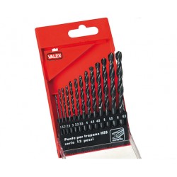 Set punte hss d. 1,5-6,5 l 39-92 metallo (13 pz)