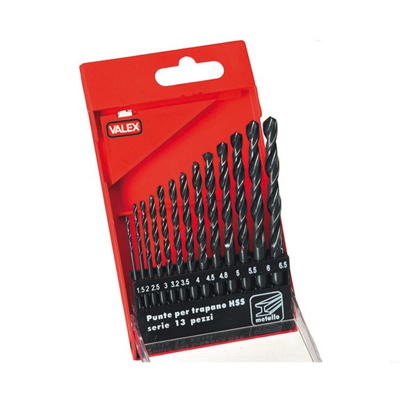 Set punte hss d. 1,5-6,5 l 39-92 metallo (13 pz)