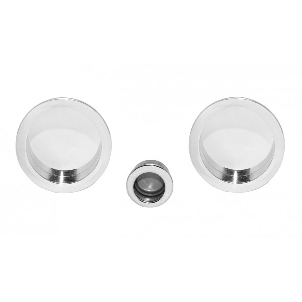 Kit scorr. tondo d. 50 cieco cromato lucido