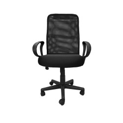 Sedia ufficio regolabile con schienale basso retato e...