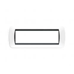 Living int - placca 7p 206x80 mm colore bianco