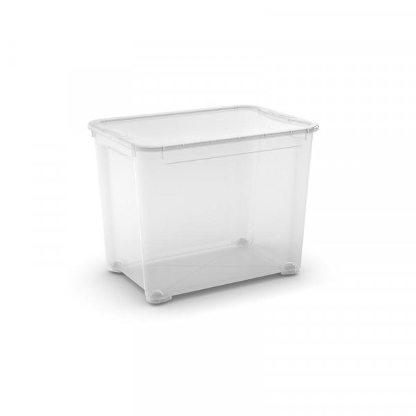 Contenitore T box con ruote XL 39x55,50x42,50 cm trasparente Kis 8657