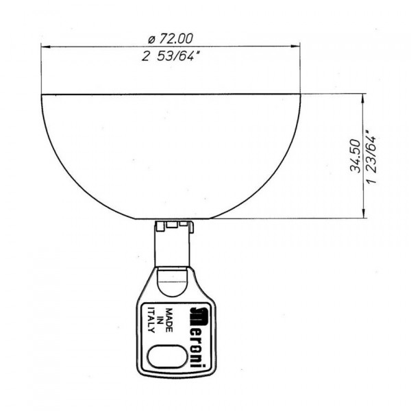 Lucchetto bloccaporta furgone Meroni Ufo Classic doppio con 2 chiavi