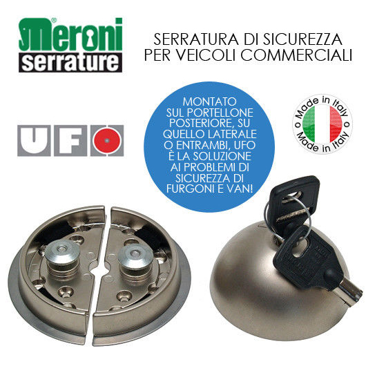 Lucchetto bloccaporta furgone Meroni Ufo Classic doppio con 2 chiavi