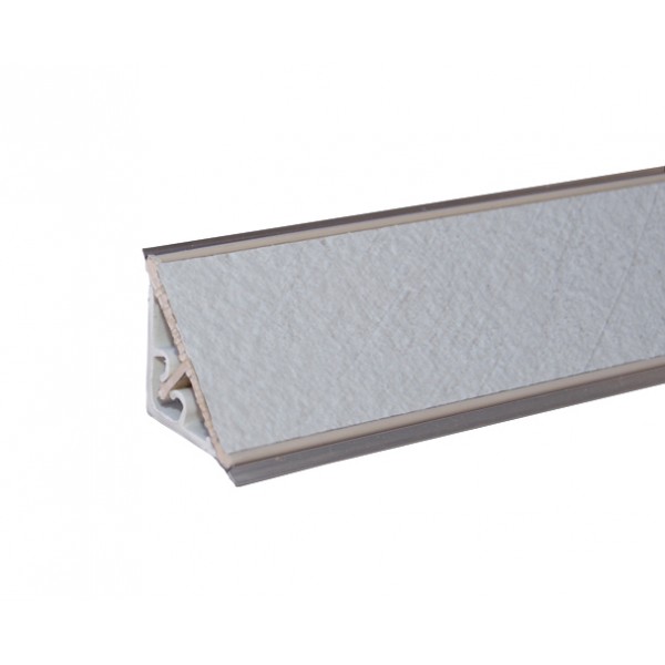 Alzatina top cucina in pvc 45° 4,20 mt scraper/avorio