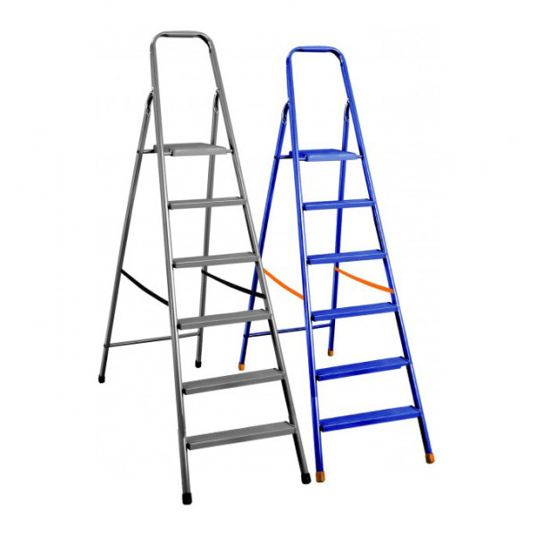 Scala 6 gradini Facal Colorette in acciaio 187 cm blu grigio