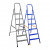Scala 6 gradini Facal Colorette in acciaio 187 cm blu grigio