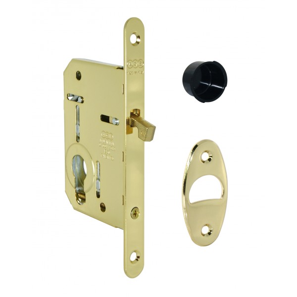 Serratura yale s/scivola tre oro luc. rev. e.50