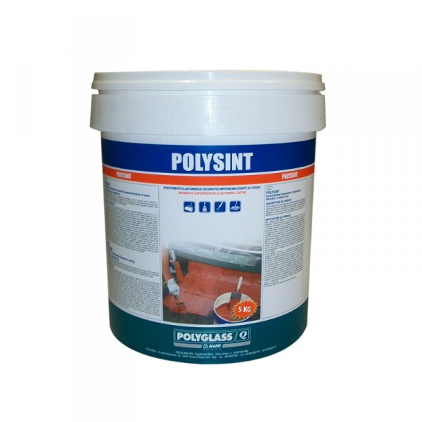 Guaina liquida elastomerica protettiva 5 kg polysint polyglass rosso mattone