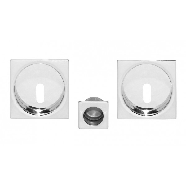 Kit scorr. quadro 50x50 f/chiave cromato lucido