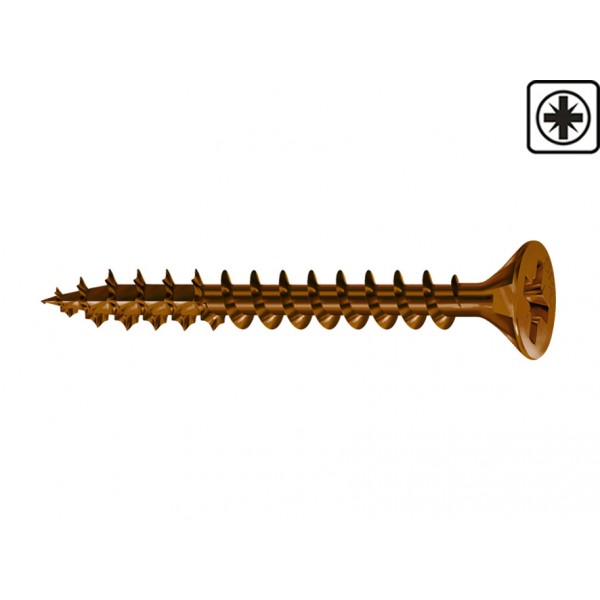 Spax - vite truciolare tsp pz2 5x60 bronzato