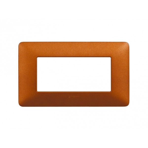 Placca 4 moduli matix bticino in tecnopolimero am4804trt rosso terra