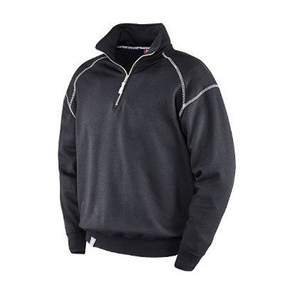 Felpa da lavoro con cerniera corta cermis - tg. m - nero