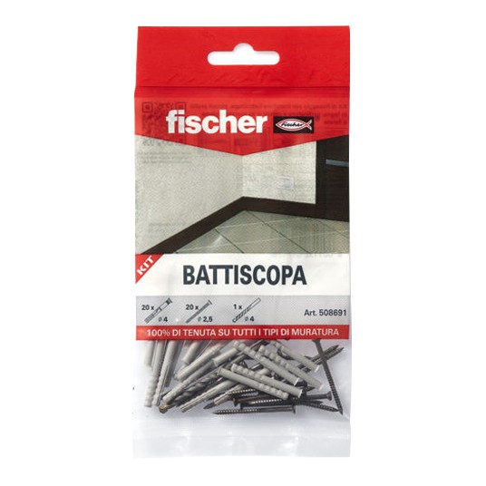 Kit battiscopa tasselli + punta (21 pz)