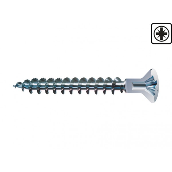 Spax - vite truciol. tsp for. pz2 4,5x40 z. bianco
