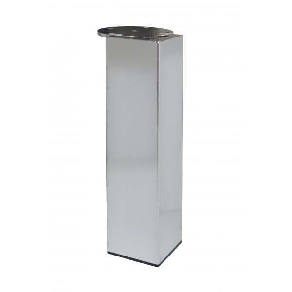 Piedino quadro pq5 60x60 h25 fisso all. brill.