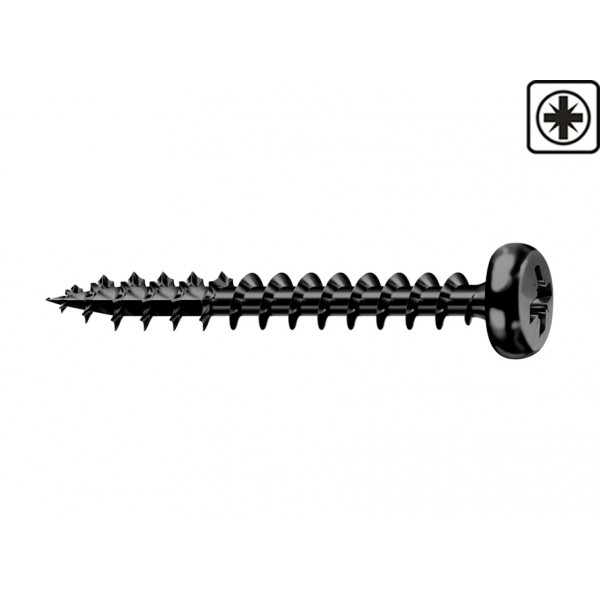 Spax - vite truciolare tc pz2 5x35 zincato nero