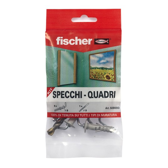 Kit quadri / specchi tasselli + punta (7 pz)