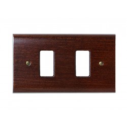 Coprinterruttore magic 2 posti legno noce