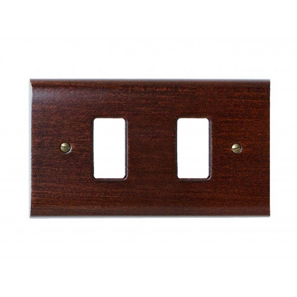 Coprinterruttore magic 2 posti legno noce