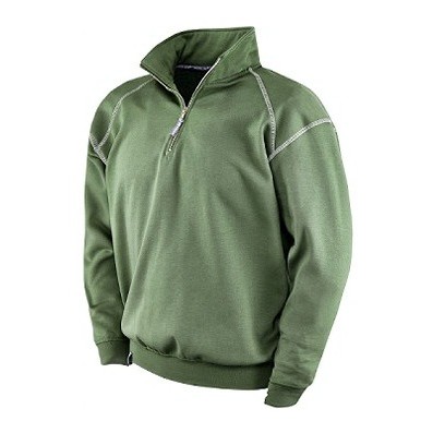 Felpa da lavoro con cerniera corta cermis - tg. xxxl - verde