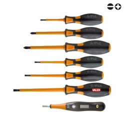 Cacciaviti isolati tg. 3-5,5 mm ph 0-2 mm (7 pz)