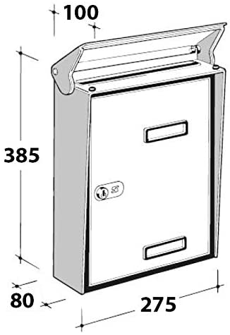Cassetta postale grigio ferro formato rivista modello S 90 Silmec