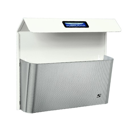 Cass.portapubblicita  con tetto bianco ral9001