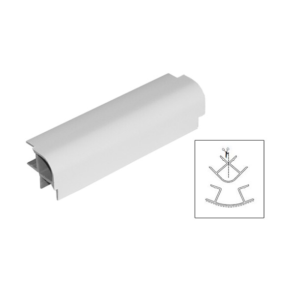 Multiangolo per zoccolo da cucina h.ì 120 mm colore bianco cedro