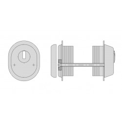 Defender ovale acc. 39x50 mm sp. 65 mm cromato