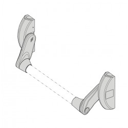 Maniglione antipan. fast push modulare c/scr. nero