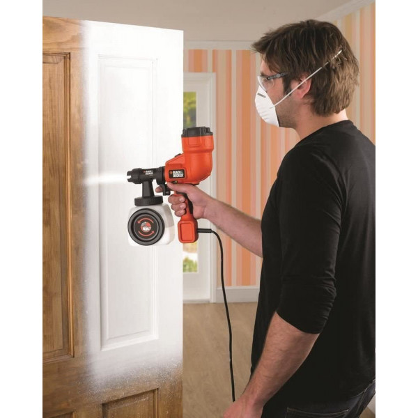 Pistola spruzzo compatta 400 w serbatoio 1200 ml Black+Decker HVLP200-QS
