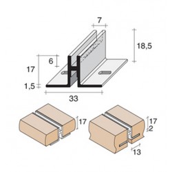 Cremagliera cf1 alluminio 2849x33 argento satinato