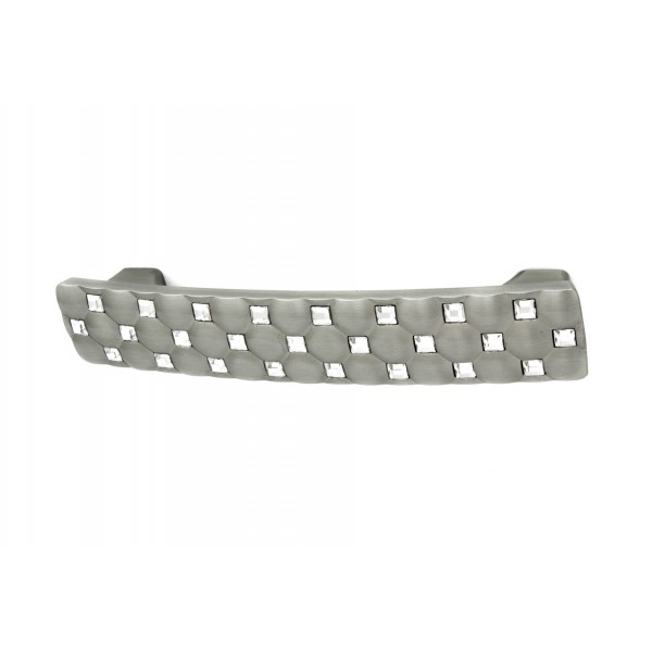 Maniglia int 96 mm 121x22 nichel sat. e swarovski