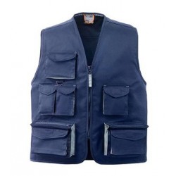 Gilet terital tg.l willis blu/grigio multitasche