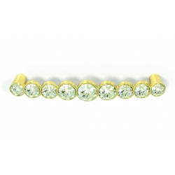 Maniglia int. 128 mm placc. oro swarovski tras.