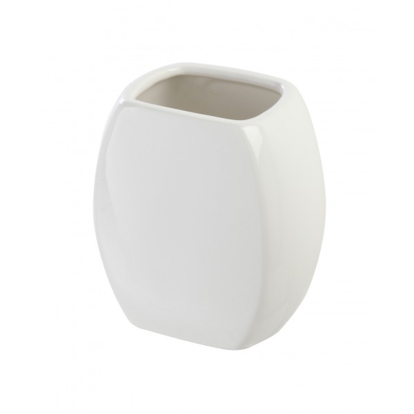 Porta spazzolino in ceramica linea Parigi bianco