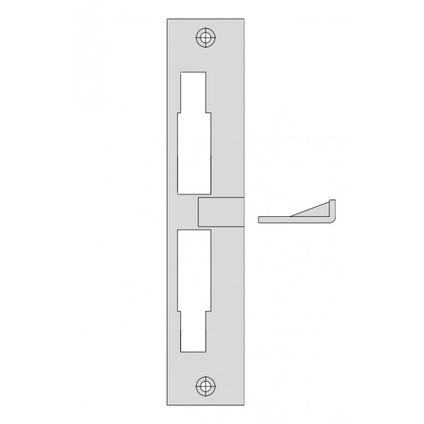 Contropiastra angolare rev. 37x185x11 mm nichelato