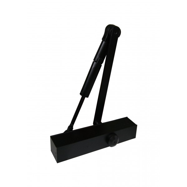 Chiudiporta aereo slim+fermo nero en 2-3-4 ts79