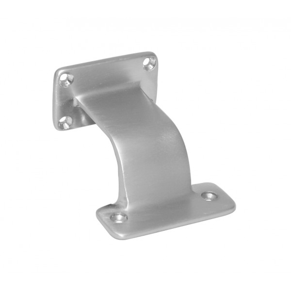 Supporto corrimano base quadra cromato satinato