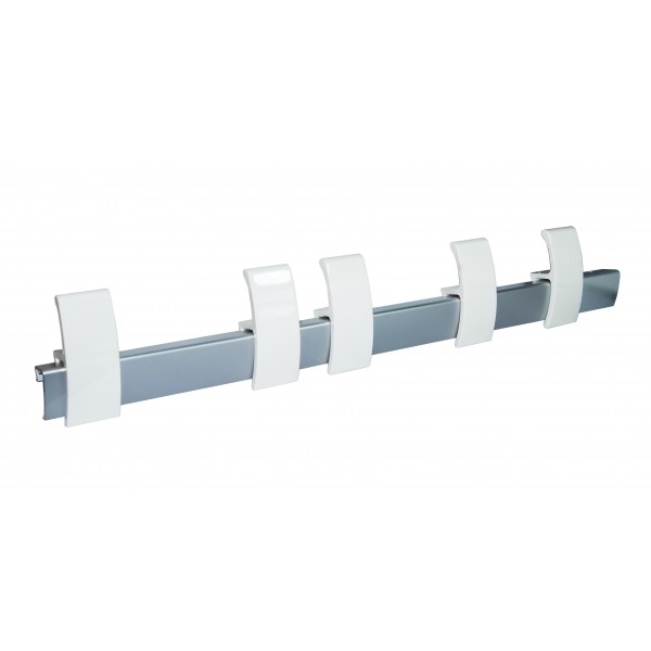 Portabito su barra mm.590bianco/argento 7