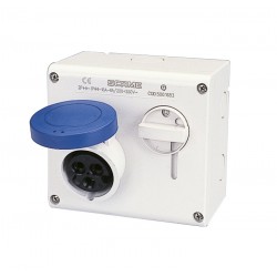 Presa da parete con dispos. blocco iec309 16a 2p+t