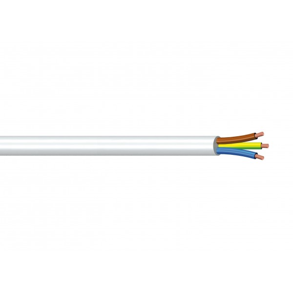 5m cavo sezione 3x0,75mm², imq, ce - bianco