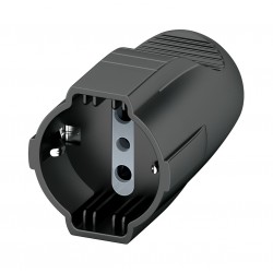 Presa volante tipo p30 2p+t 16a colore grigio