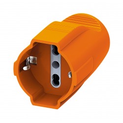 Presa  scuko 10/16a 2p+t colore arancione