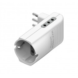 Adattatore corner 2x2p+t 10a 1xschuko colore bianc